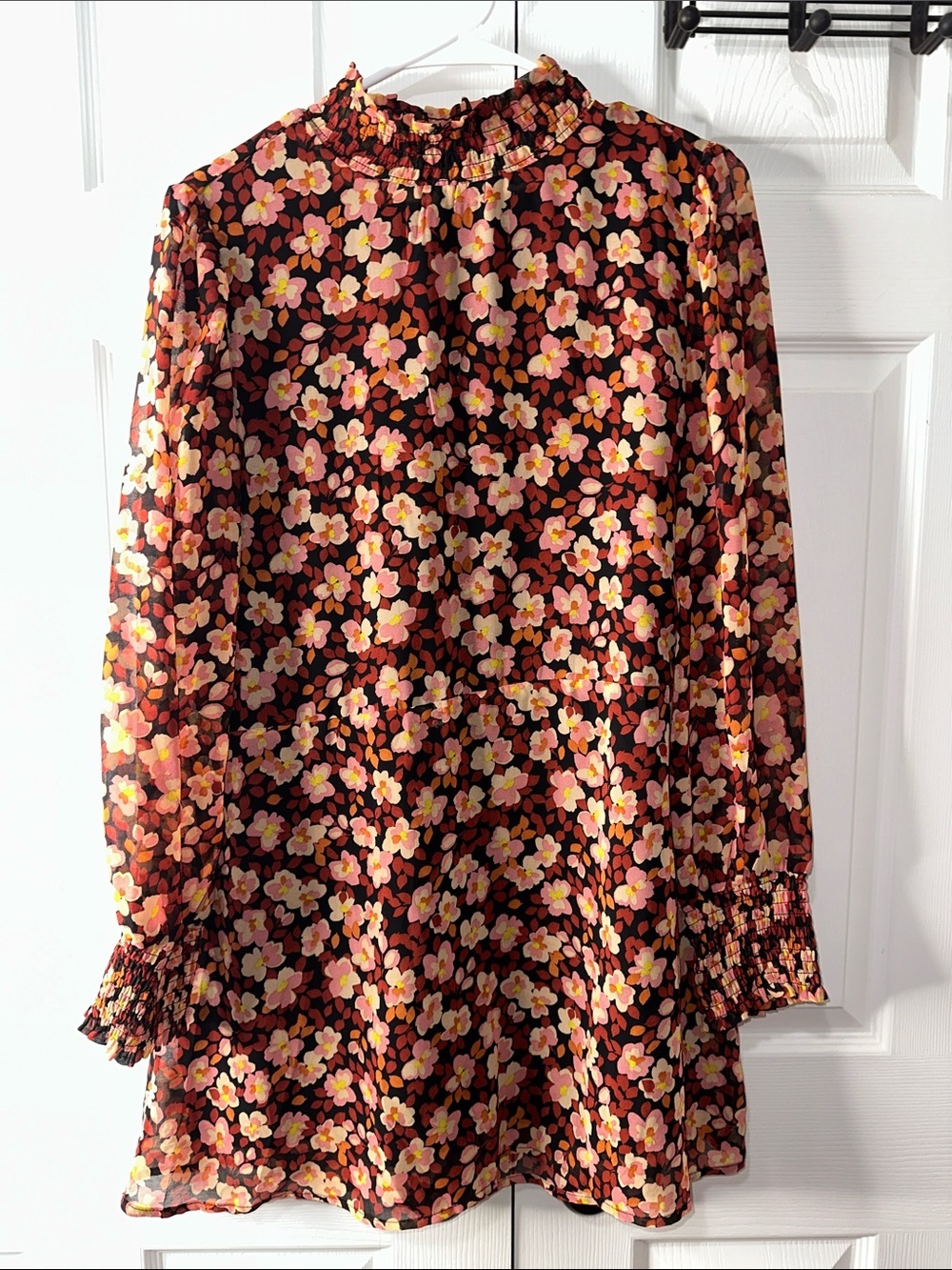 Sanctuary Floral Midi Dress in Black, Pink & Yellow